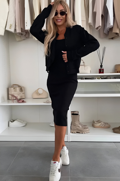 Emma™ | Komfortabel Midi Kjole & Vest