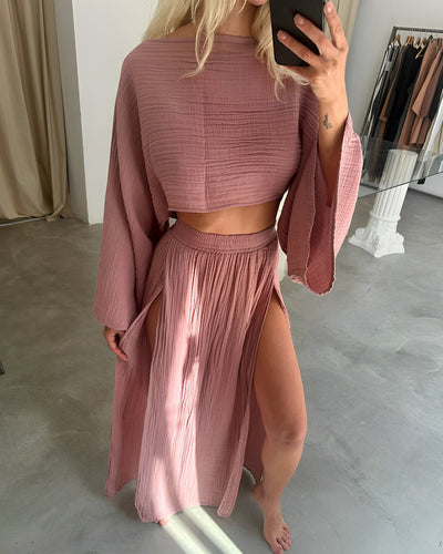 Sara | Chic Split linnen to-dels sett