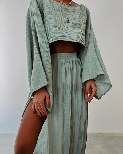 Sara | Chic Split linnen to-dels sett
