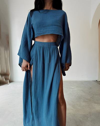 Sara | Chic Split linnen to-dels sett