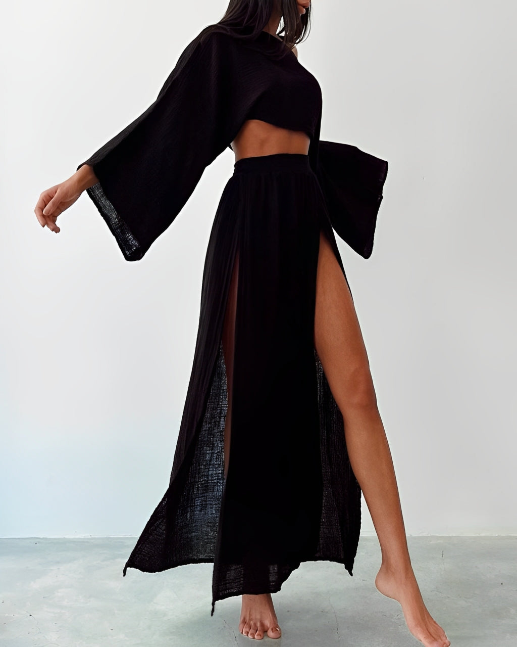 Sara | Chic Split linnen to-dels sett