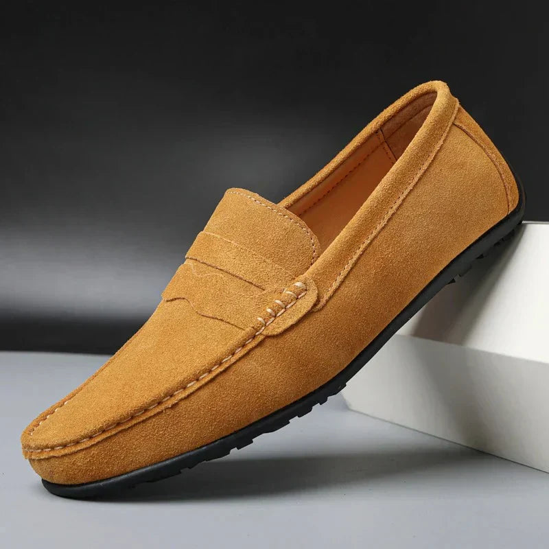 Retro semsket herre Loafers
